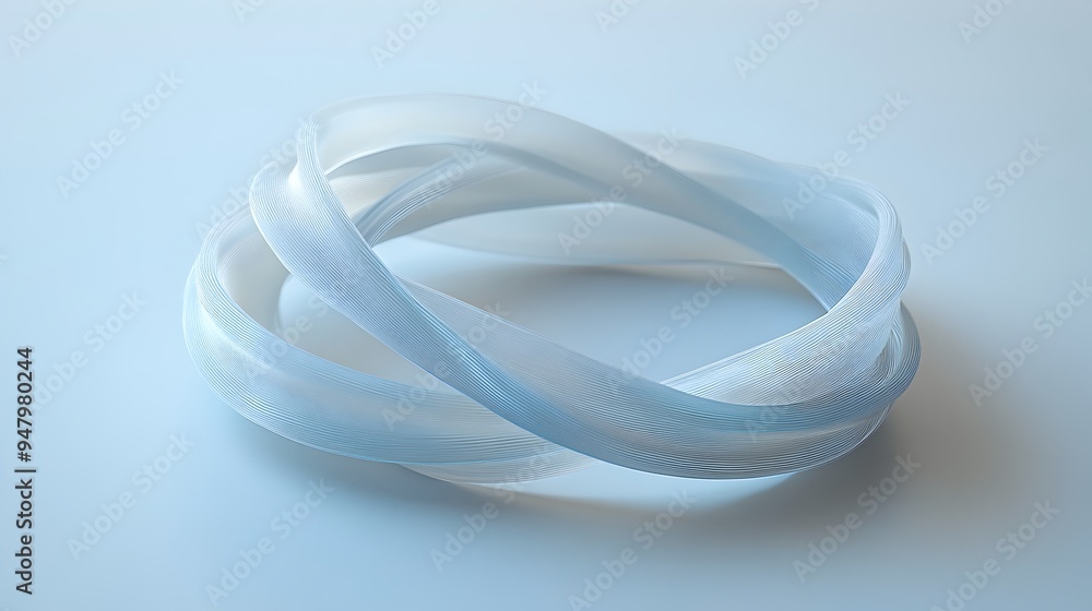Looped Hair Tie on White Surface Showcasing Simplicity and Practicality Looped Hair Tie on White Surface Showcasing Simplicity and Practicality