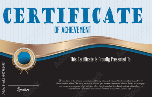 corporate printable certificate design. certificate design. certificate. certificate templates, Appreciation and Achievement Certificate Template Design, Clean modern design