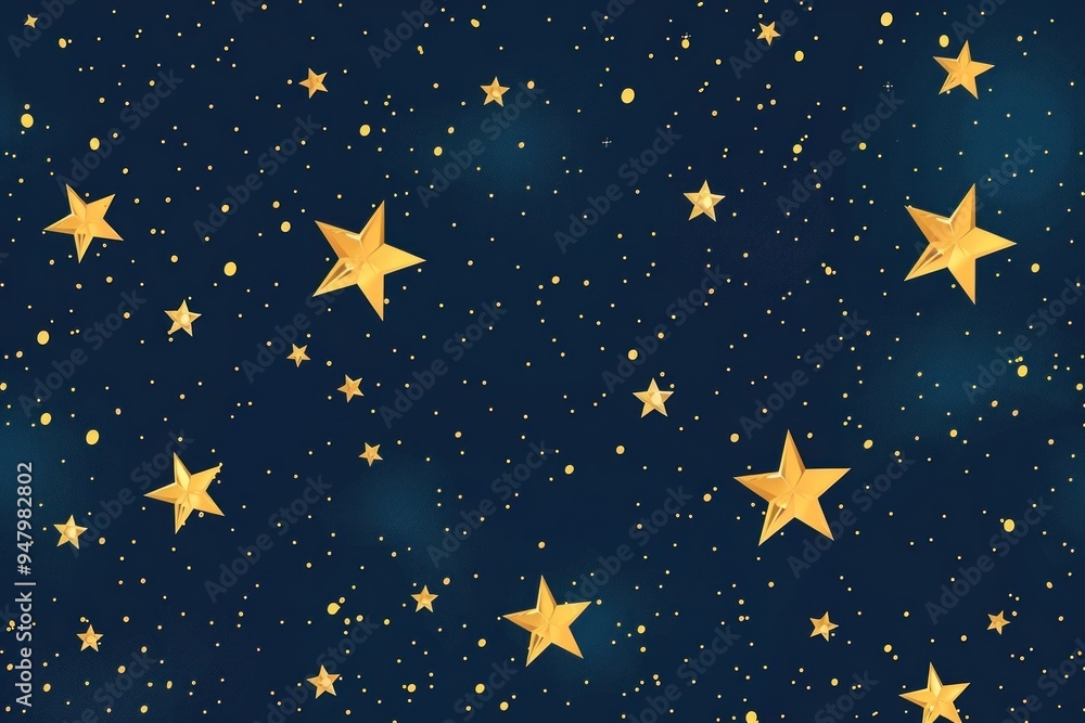 Golden stars night sky background Golden stars night sky background