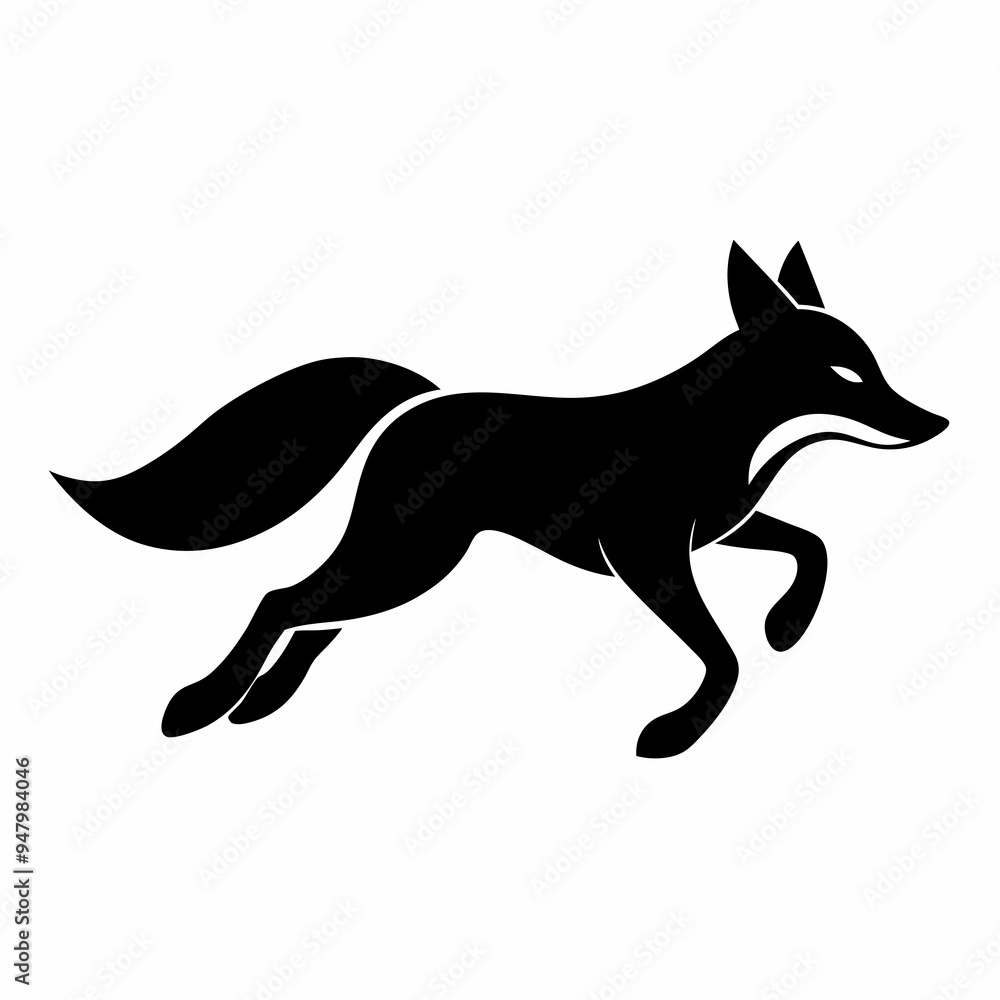 Fox Silhouette Black Vector Fox Silhouette Black Vector