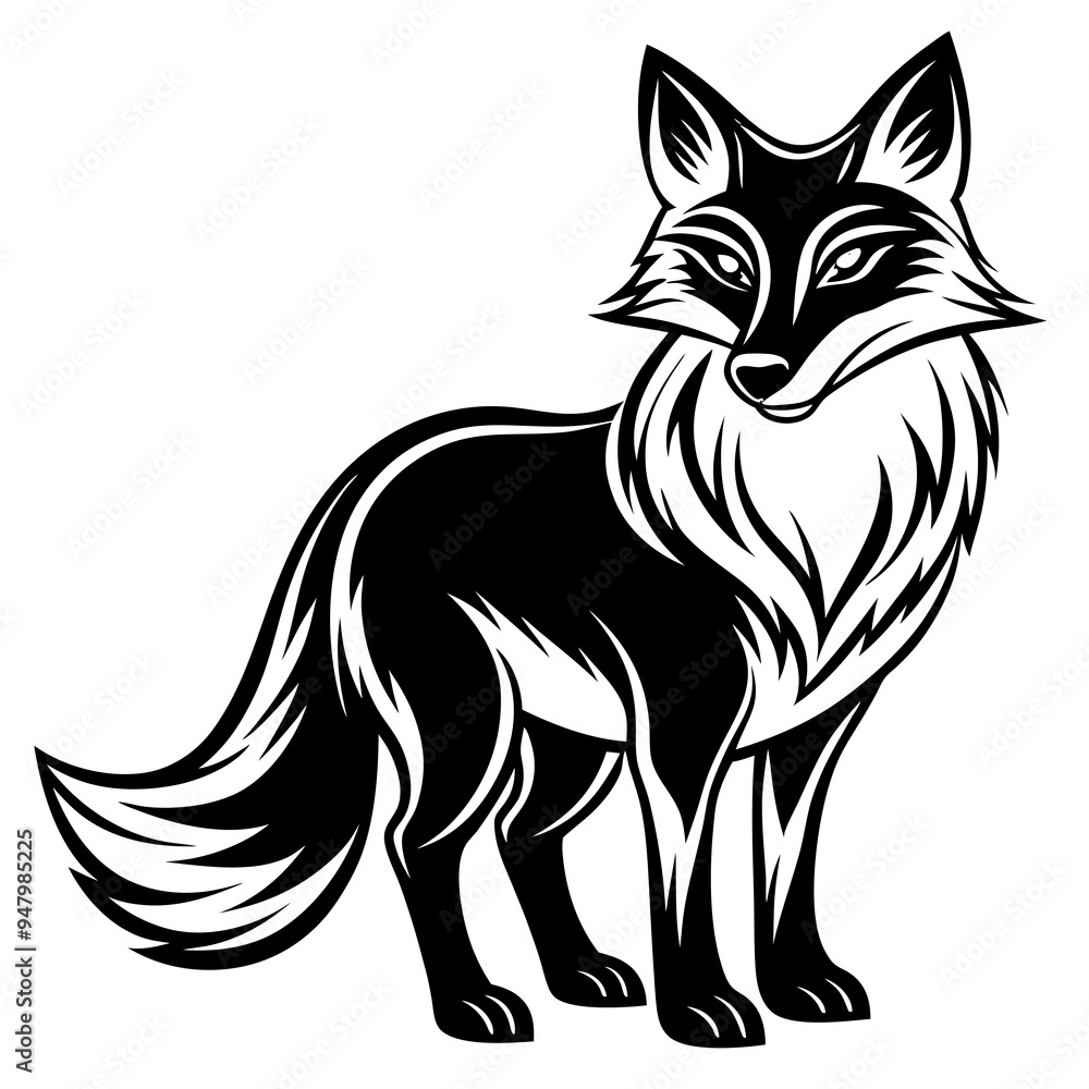 Fox Silhouette Black Vector Fox Silhouette Black Vector