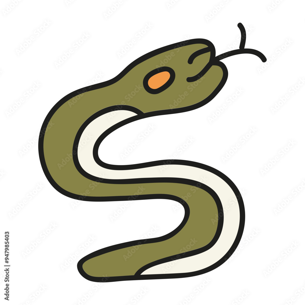 Fototapeta premium Snake tribal symbol. American style. Aztec animal style Mexican design