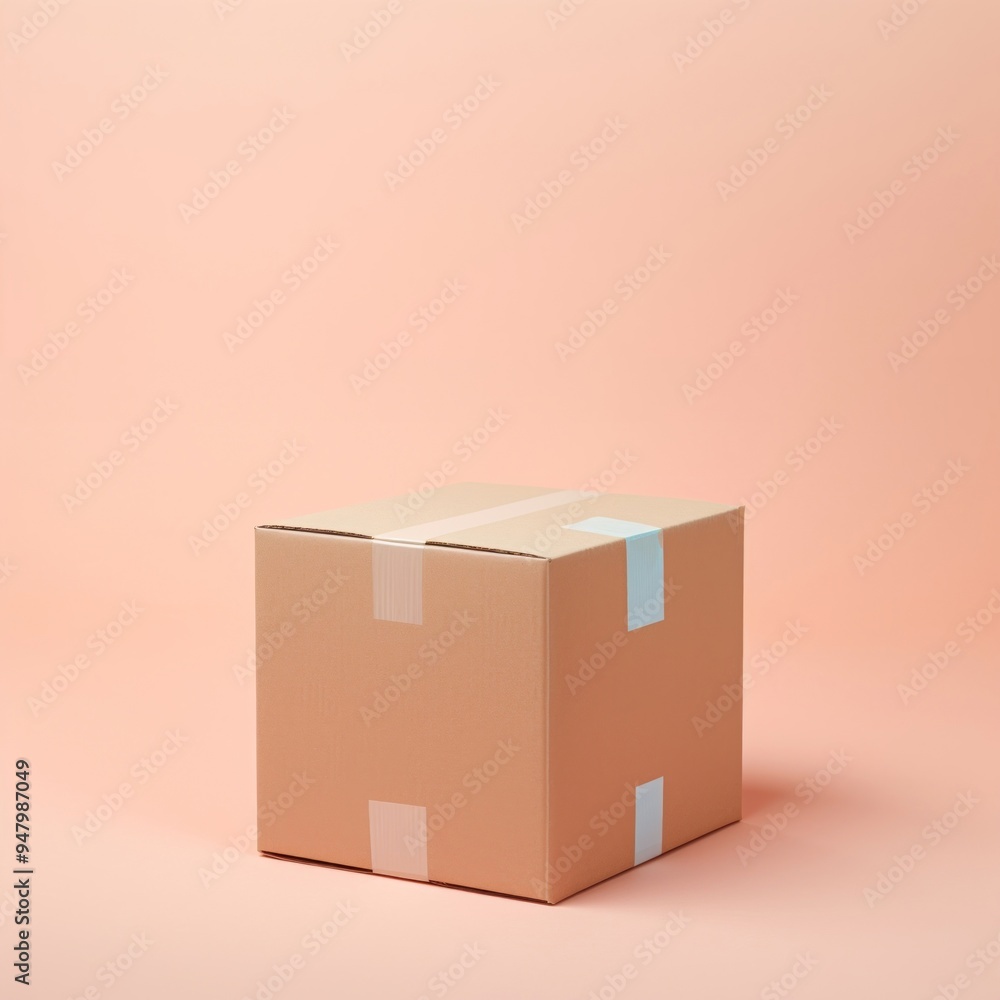 Obraz premium Cardboard box carton delivering.