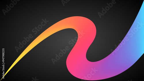 Wallpaper Mural Colorful twisted tape isolated on a black business background. Torontodigital.ca