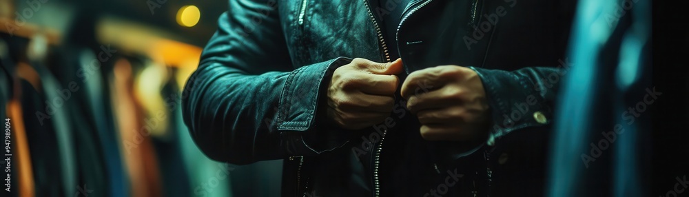 Actor holding a costume in a dressing room, preparing for a role Actor holding a costume in a dressing room, preparing for a role