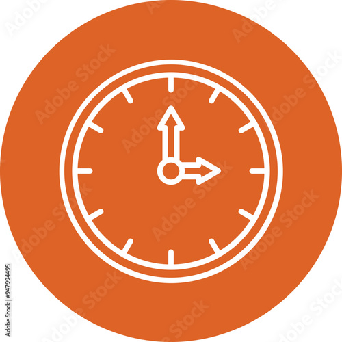 Overtime line circle icon