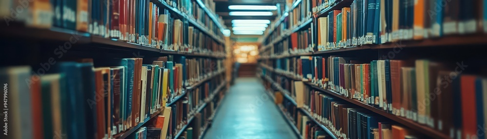 Librarian checking out books for a patron in a quiet library Librarian checking out books for a patron in a quiet library