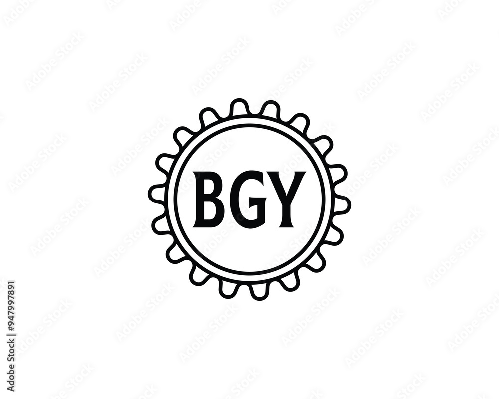 Fototapeta premium BGY logo design vector template. BGY