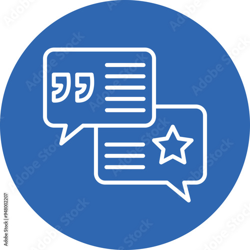 Testimony line circle icon