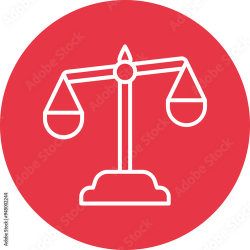 Bailiff line circle icon