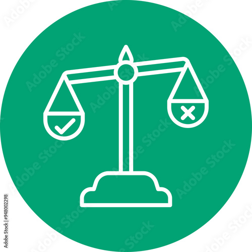 Legal Ethics line circle icon