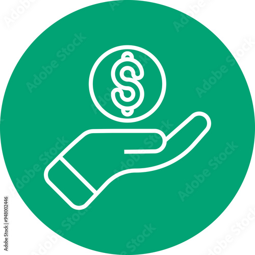 Legal Liability line circle icon