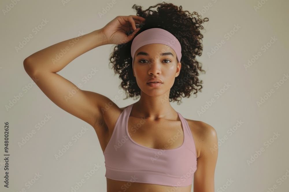 Confident woman in athletic wear Confident woman in athletic wear