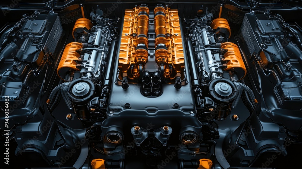 Fototapeta premium engine of car Internal design of engine