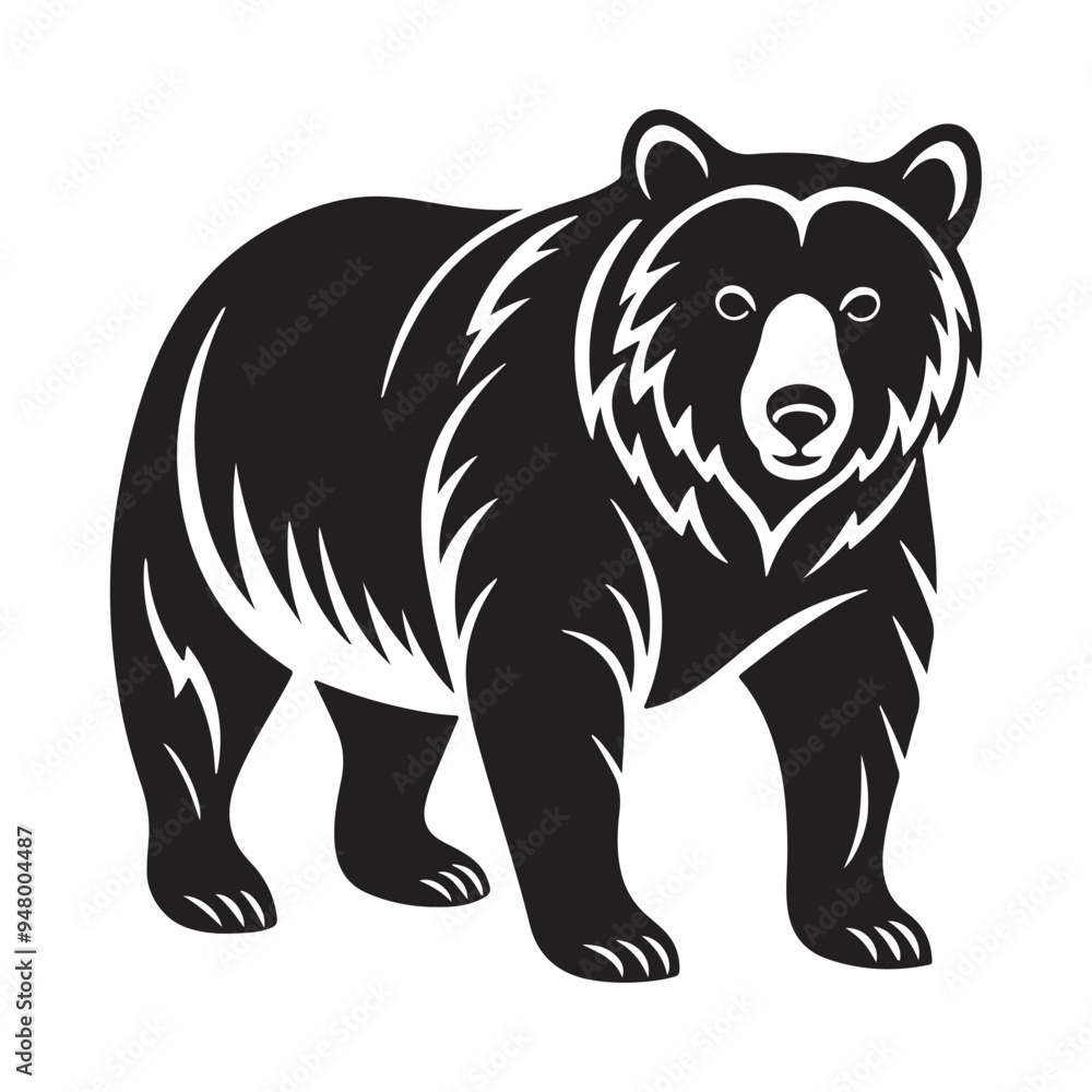 Bear Silhouette Vector Art for Logos and Branding. Bear Silhouette Vector Art for Logos and Branding.