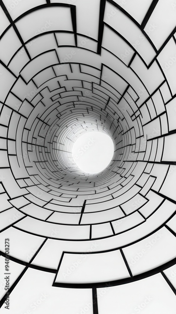 Naklejka premium Illustrate speed lines that form a grid-like pattern around a central void