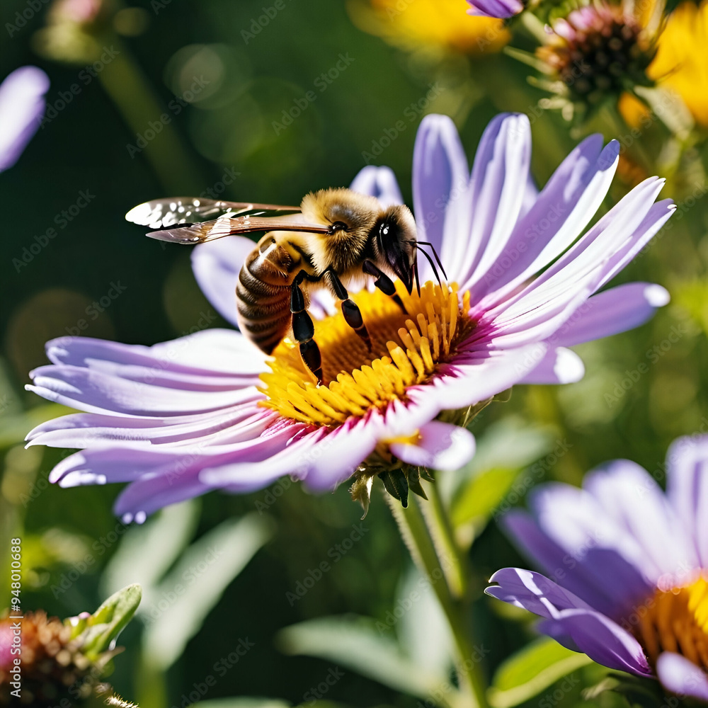 bee on flower bee on flower