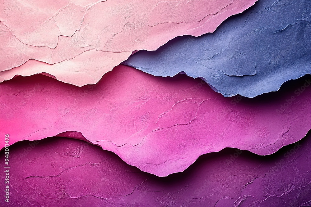 A colorful, abstract painting with pink, purple, and blue hues A colorful, abstract painting with pink, purple, and blue hues