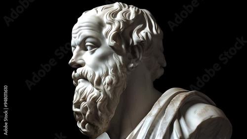 Sculpture of Socrates. The Greek philosopher. Socrates is a central figure in the history of Ancient Greek philosophy.