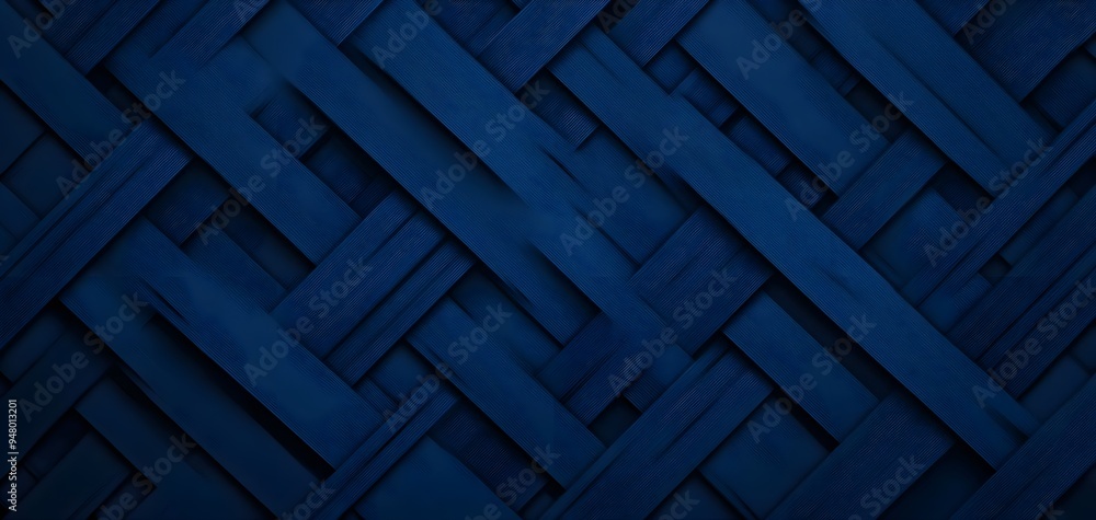 A close-up of an intricate woven pattern in deep blue tones, perfect for backgrounds and artistic projects. A close-up of an intricate woven pattern in deep blue tones, perfect for backgrounds and artistic projects.