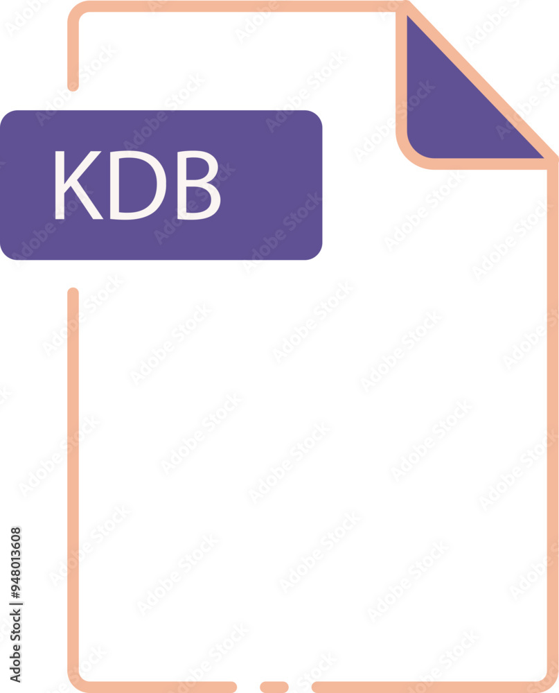KDB File format minimal icon outline KDB File format minimal icon outline