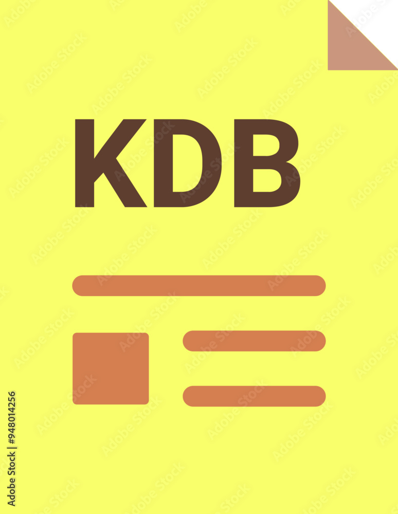 KDB with deep and minimal colors and folded icon KDB with deep and minimal colors and folded icon