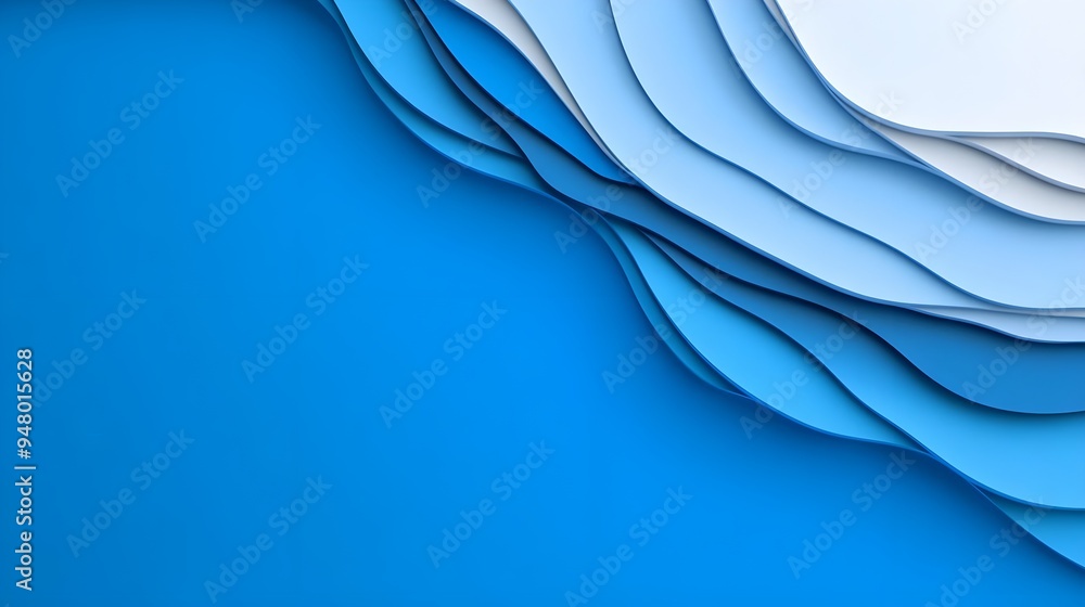 Fototapeta premium A stunning abstract design featuring layered blue shades, perfect for backgrounds or modern art compositions.