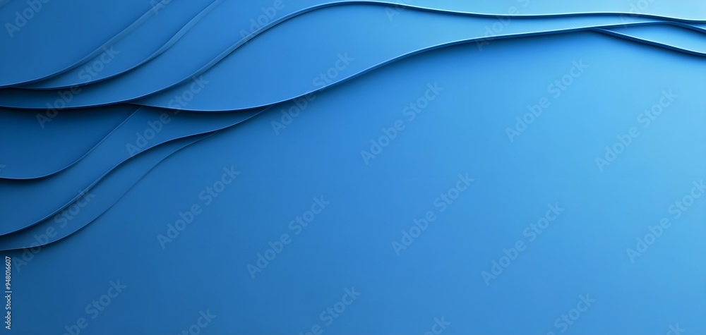 Obraz premium Abstract blue wave background design featuring smooth curves and textures for use in digital art or graphic projects.