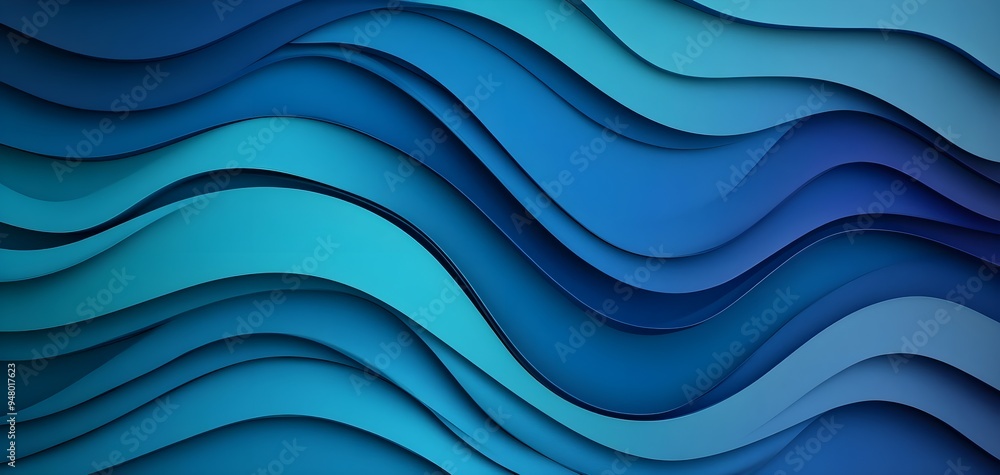Elegant abstract background featuring flowing waves in shades of blue for design and creative projects. Elegant abstract background featuring flowing waves in shades of blue for design and creative projects.