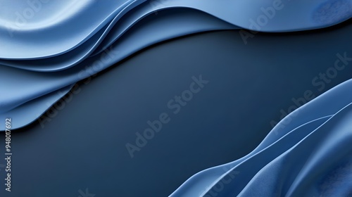 Elegant blue fabric waves create a soft and luxurious background, perfect for design, presentations, and artistic projects.