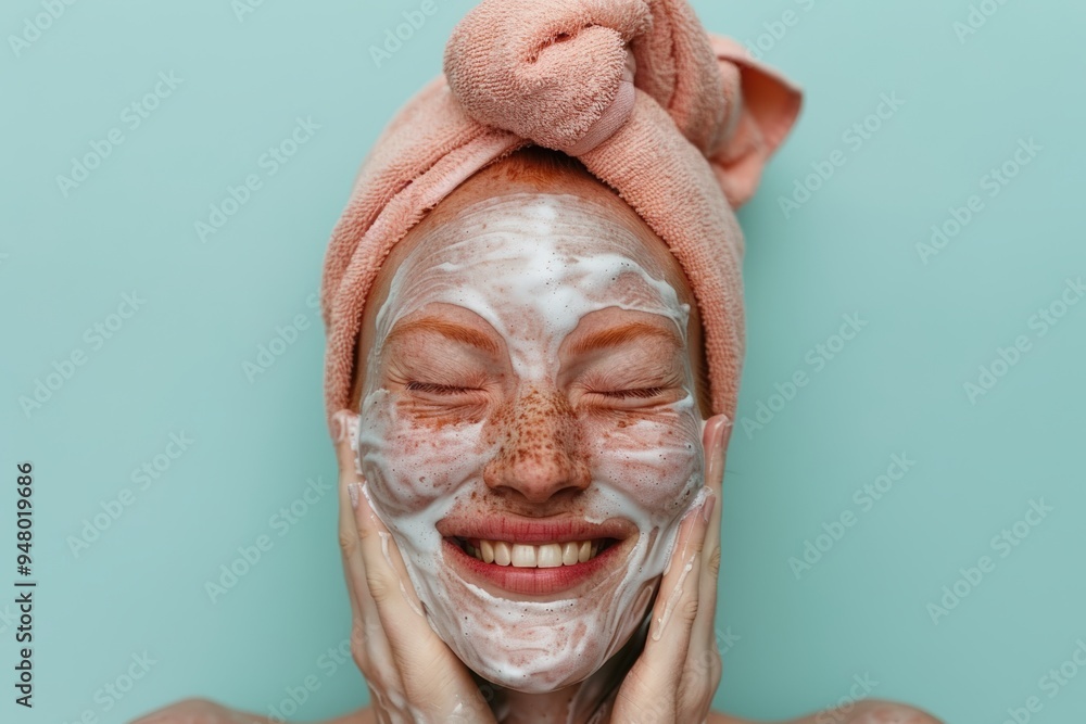 Inclusive beauty campaign featuring diverse models in skincare routine Inclusive beauty campaign featuring diverse models in skincare routine