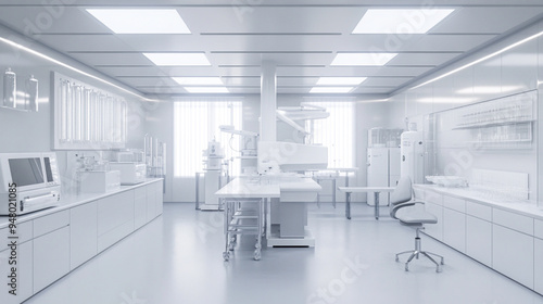 white laboratory 3d