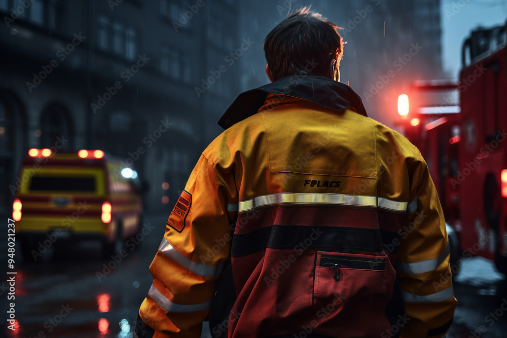 AI generated photo of car crash rraffic accident paramedics and firefighters AI generated photo of car crash rraffic accident paramedics and firefighters