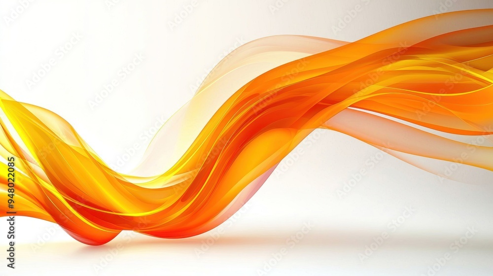 Abstract yellow and white gradient wave pattern with smooth flowing lines Generative AI Abstract yellow and white gradient wave pattern with smooth flowing lines Generative AI
