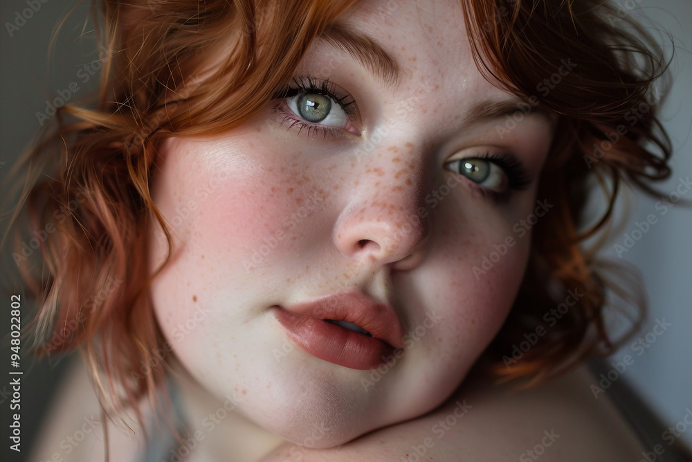 AI generated photo of beautiful plump happy girl AI generated photo of beautiful plump happy girl