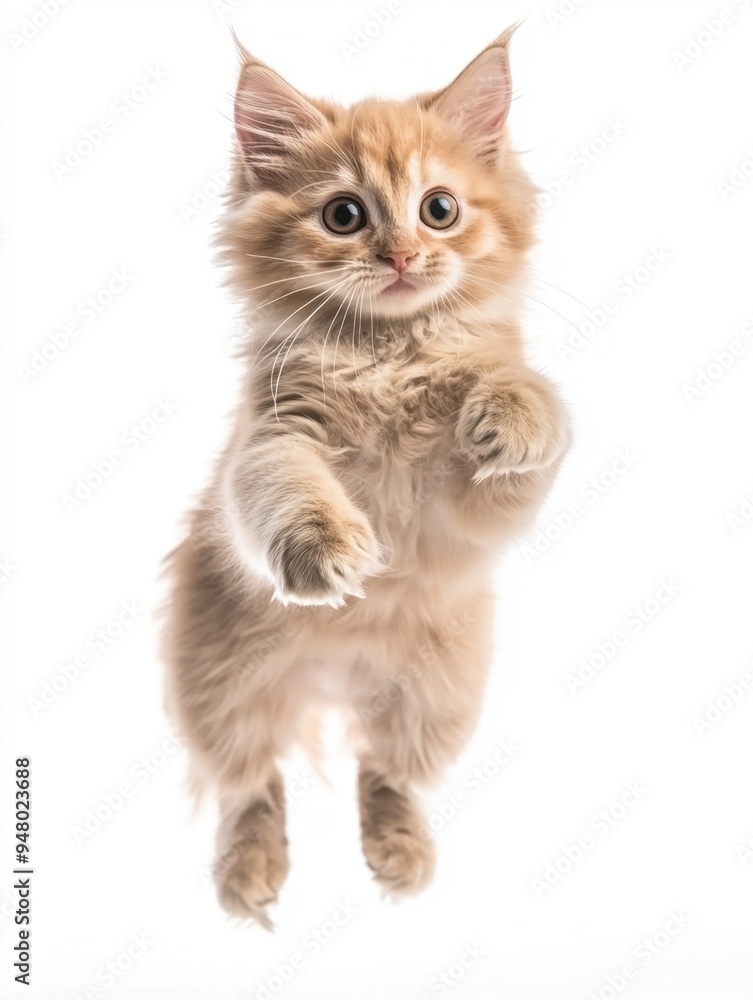 Cat kitten in motion pose transparent background Cat kitten in motion pose transparent background