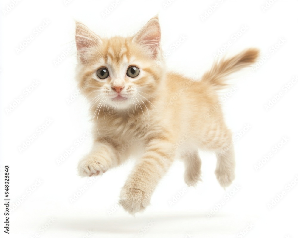 Cat kitten in motion pose transparent background Cat kitten in motion pose transparent background