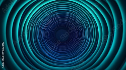 A blue and green spiral with a hole in the middle