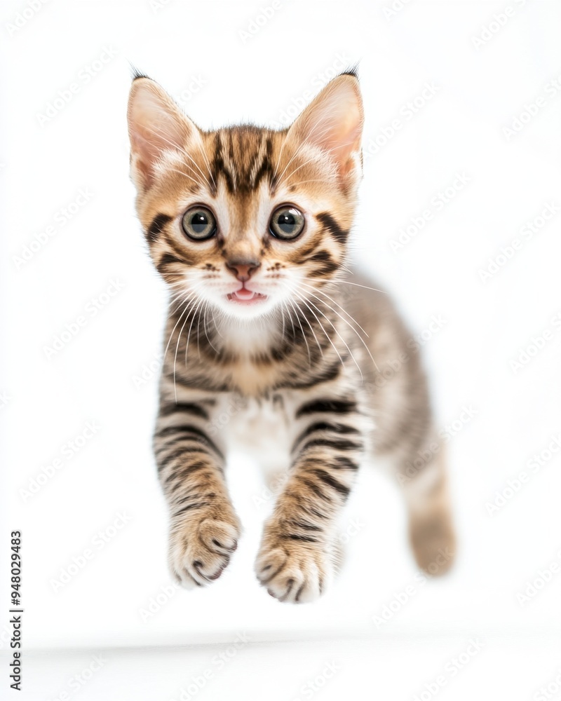 Cat kitten in motion pose transparent background Cat kitten in motion pose transparent background