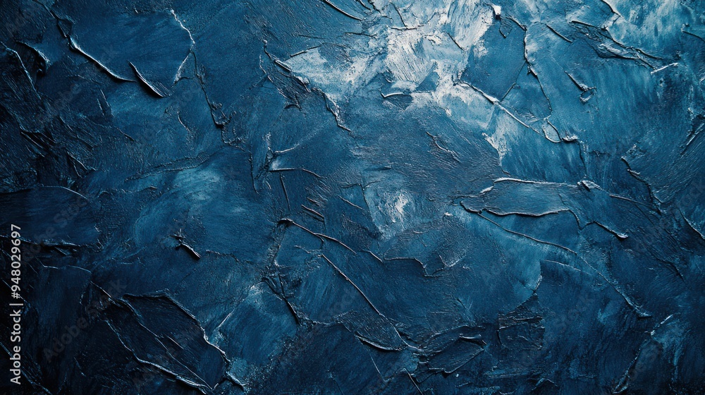 Naklejka premium Textured Blue Paint Abstract Background