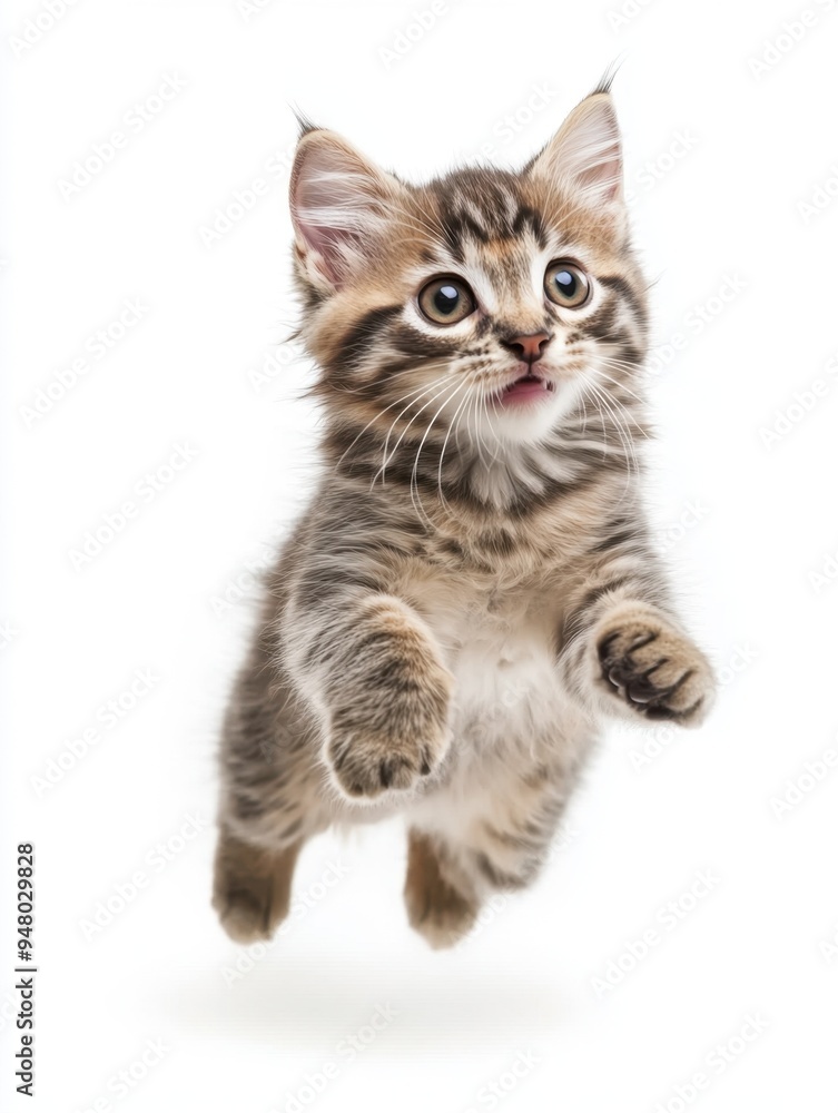 Cat kitten in motion pose transparent background Cat kitten in motion pose transparent background
