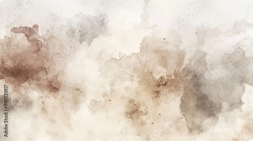 Plain watercolor background of large washes in neutral colors for graphic design or wallpaper.