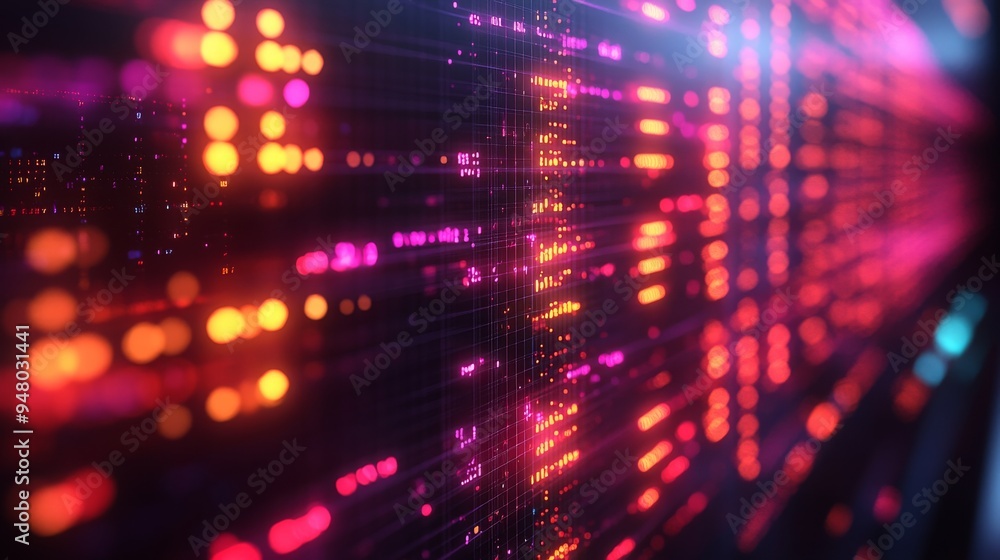 CRISPR tool visualized through vibrant DNA sequencing data representation in a laboratory setting CRISPR tool visualized through vibrant DNA sequencing data representation in a laboratory setting
