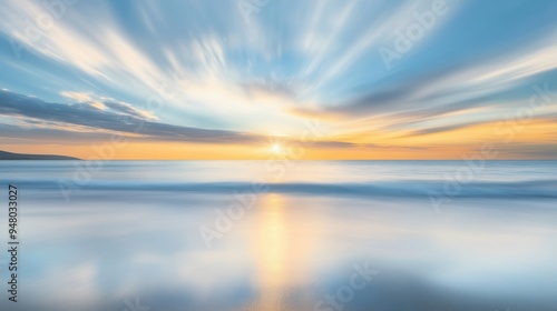 Wallpaper Mural Serene sunset at tranquil beach with vibrant sky Torontodigital.ca