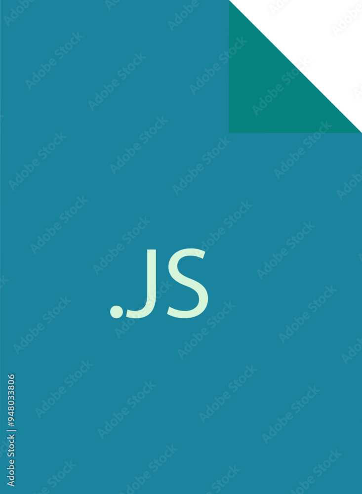 Fototapeta premium JS File icon fill crisp corners v1