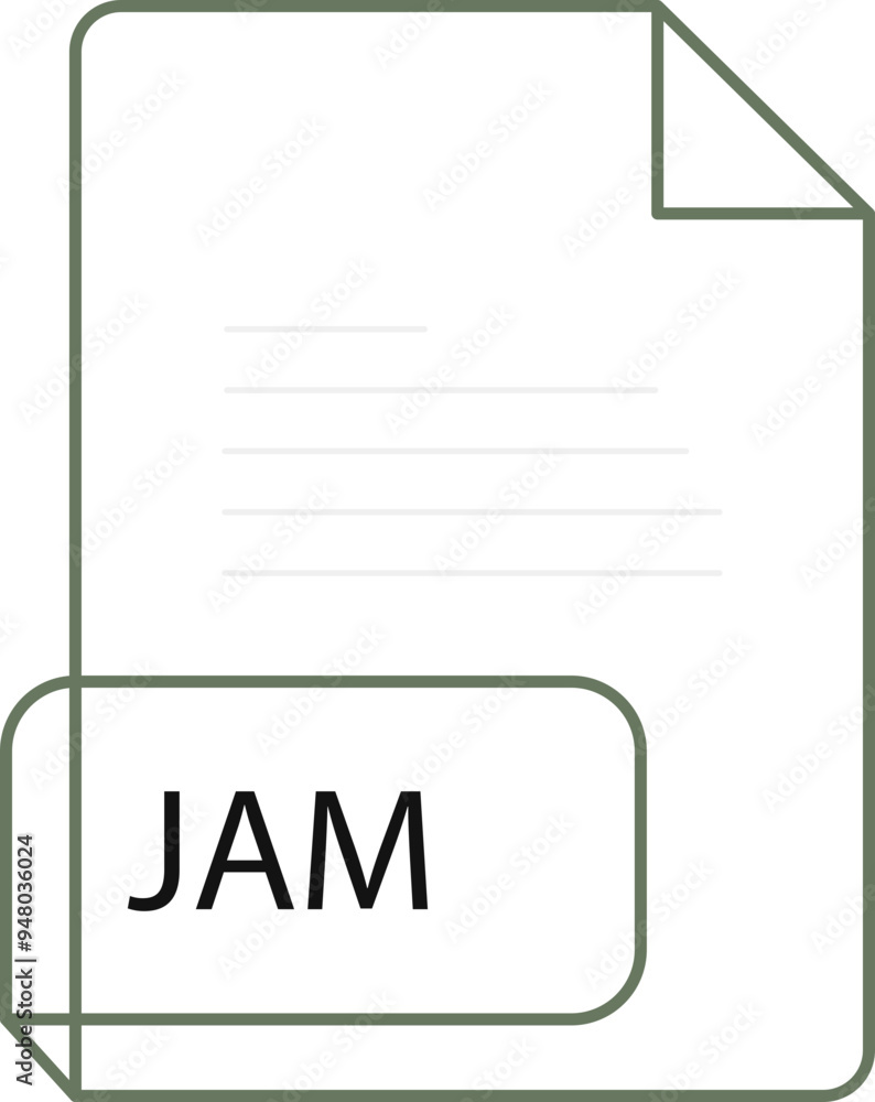 JAM File extension icobn crisp corners thick outline JAM File extension icobn crisp corners thick outline