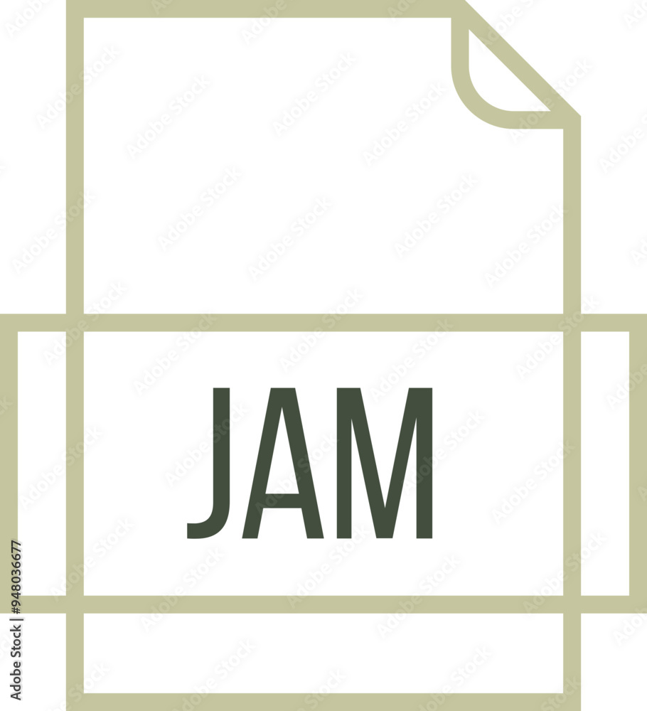 JAM File icon thick outline sharp corners JAM File icon thick outline sharp corners