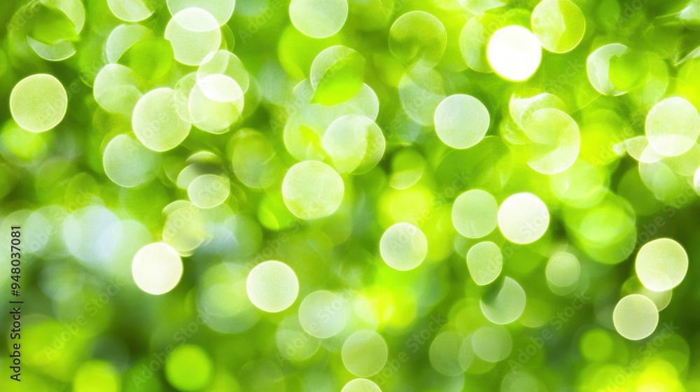 Fresh spring greenery with soft sunlight bokeh effect Fresh spring greenery with soft sunlight bokeh effect