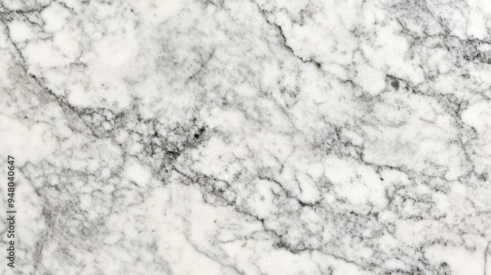 Elegant white marble surface with intricate gray veining in natural light Elegant white marble surface with intricate gray veining in natural light
