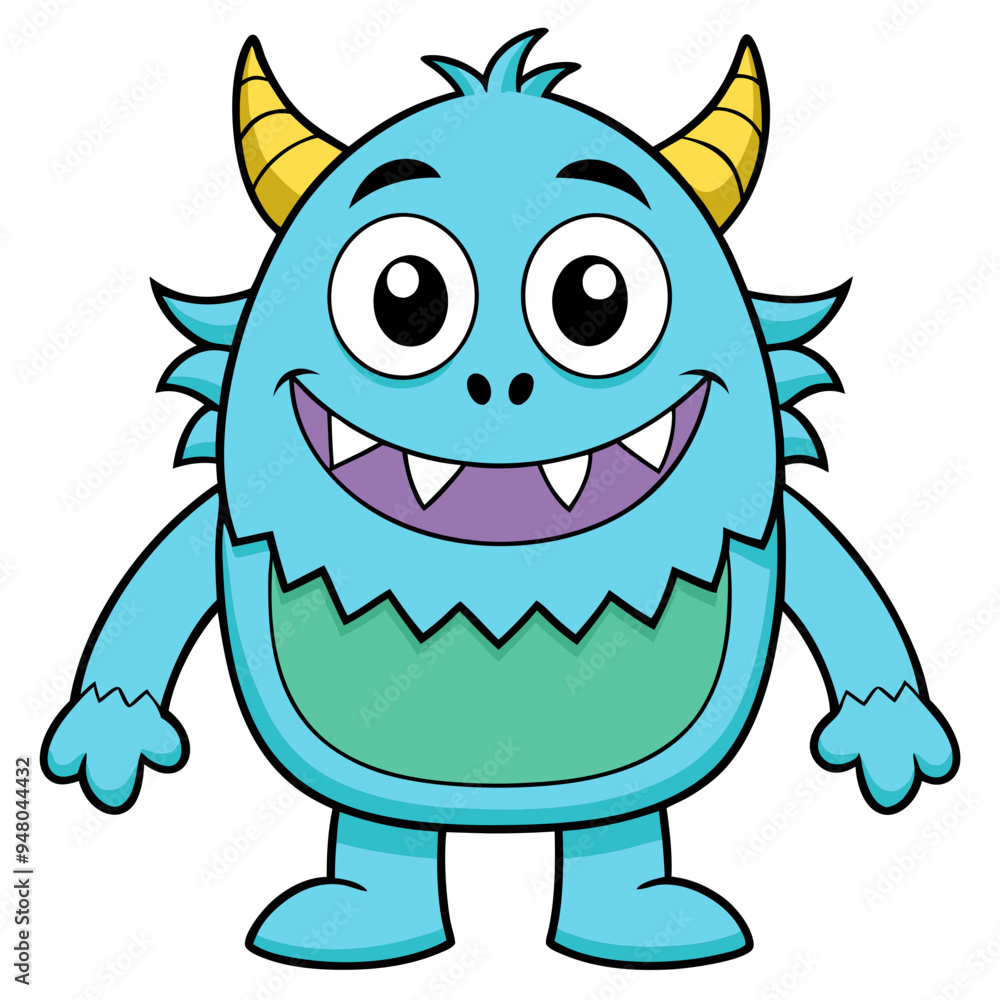 Fototapeta premium Cute Monsters Illustration cartoon Sticker